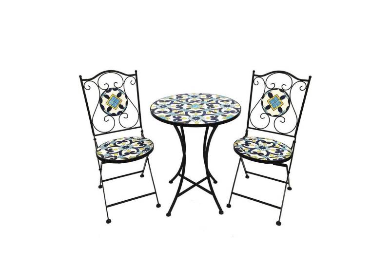 INDA-Exclusiv Essgruppe Mosaik Bistroset Sitzgruppe Sitzgarnitur Set 3-teilig von INDA-Exclusiv