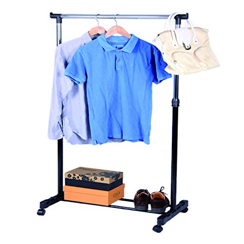 INDA-Exclusiv Fahrbarer Kleiderständer Gardarobenständer Gaderobe Wäscheständer 75x41x155cm verstellbar mit 1 Stange rollbar INDA-Exclusiv Fahrbarer Kleiderständer Gardarobenständer Gaderobe Wäscheständer 75x41x155cm verstellbar mit 1 Stange rollbar von INDA-Exclusiv