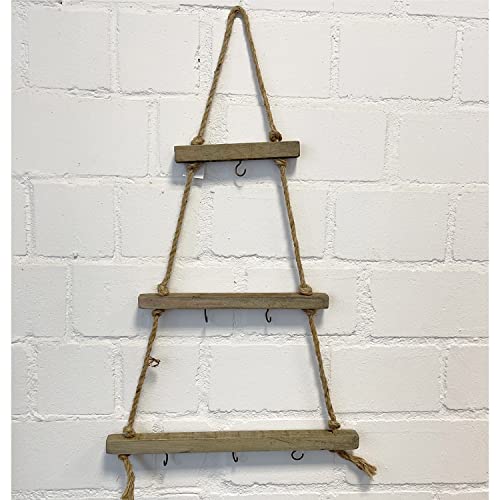 INDA-Exclusiv Hängender Deko Weihnachtsbaum Tannenbaum Strickleiter hängend + Haken B38xT2xH68cm von INDA-Exclusiv