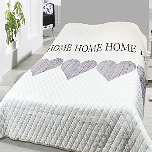 INDA-Exclusiv Hochwertige Tagesdecke Bettüberwurf wattiert und gesteppt 140x210cm Sofaüberwurf Dream, Model:Home von INDA-Exclusiv