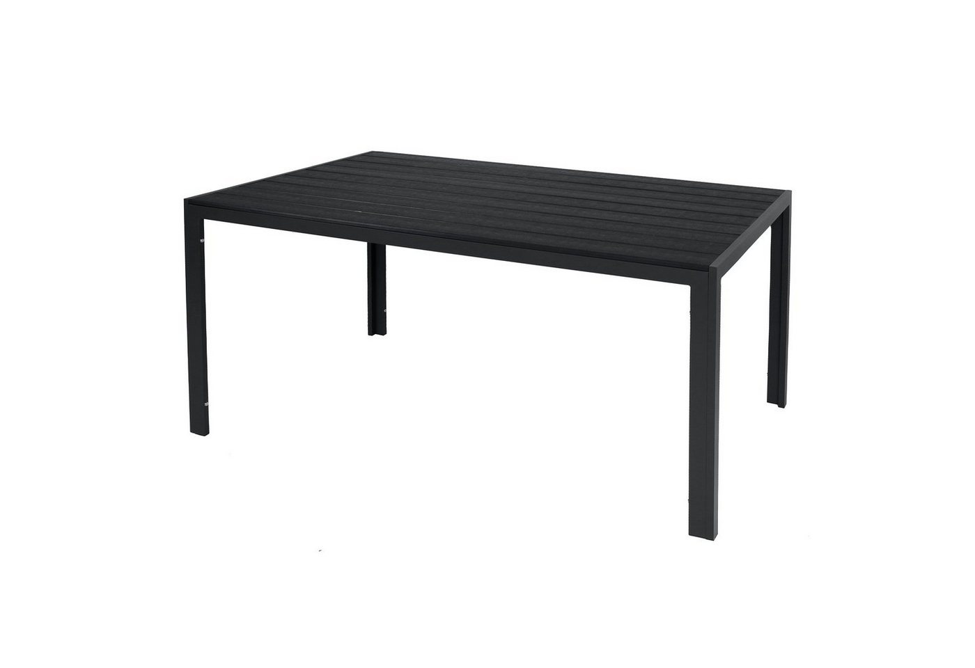 INDA-Exclusiv Küchentisch Großer Non-Wood Gartentisch 180x90cm aus Aluminium anthrazit / schwarz von INDA-Exclusiv