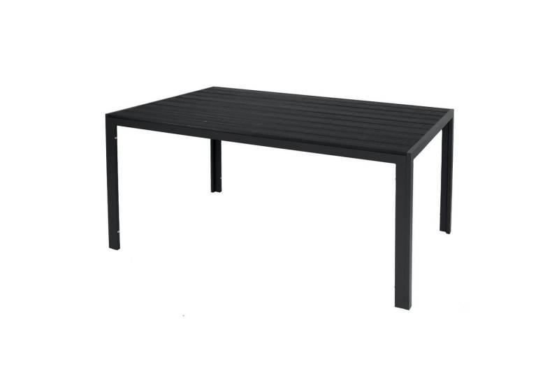 INDA-Exclusiv Küchentisch Großer Non-Wood Gartentisch 180x90cm aus Aluminium anthrazit / schwarz von INDA-Exclusiv