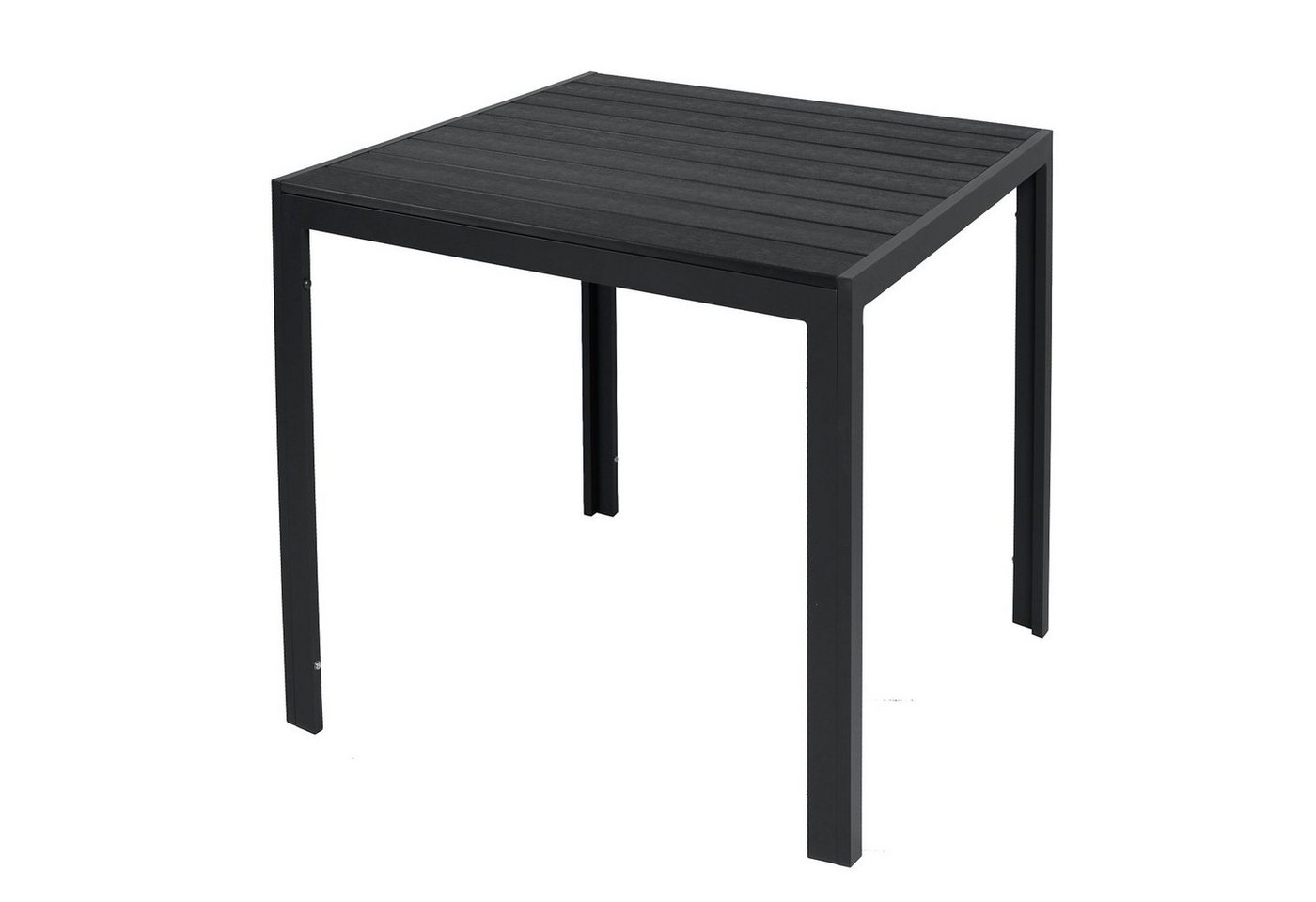 INDA-Exclusiv Küchentisch Non-Wood Gartentisch Aluminium anthrazit / schwarz 80x80cm von INDA-Exclusiv