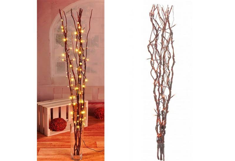 INDA-Exclusiv Lichtervorhang Lichterzweige / Dekozweige mit 80 LEDs braun von INDA-Exclusiv