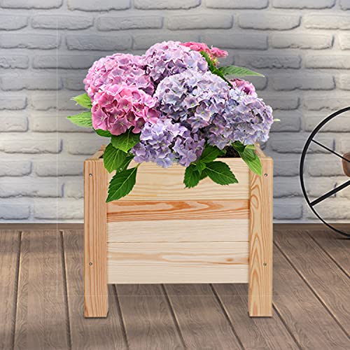 INDA-Exclusiv Pflantzopf Blumentopf Blumenkasten Holz Innen- und Außenbereiche Pflanzkasten inkl. Innenfolie 40x40x34cm von INDA-Exclusiv