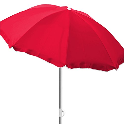 INDA-Exclusiv Sonnenschirm Strandschirm Campingschirm Schirm Gartenschirm knickbar Polyester Ø1,80m UV Schutz, Farben:Rot INDA-Exclusiv Sonnenschirm Strandschirm Campingschirm Schirm Gartenschirm knickbar Polyester Ø1,80m UV Schutz, Farben:Rot von INDA-Exclusiv