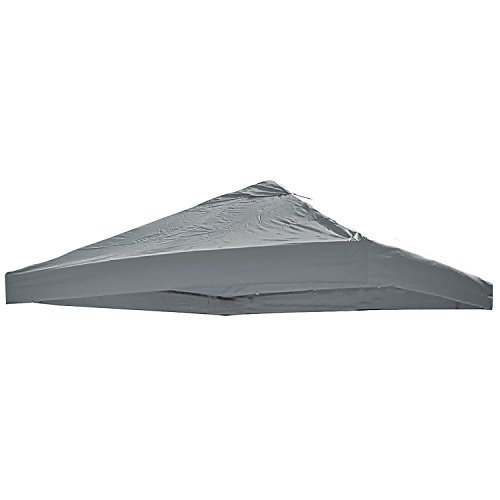 INDA-Exclusiv Universal Ersatz Dach für Pavillon 3x3 M Farbe Ersatzdach Gartenpavillon Wasserdicht PVC beschichtet 220gr. Polyester mit Luftluke, Farben:Hellgrau von INDA-Exclusiv