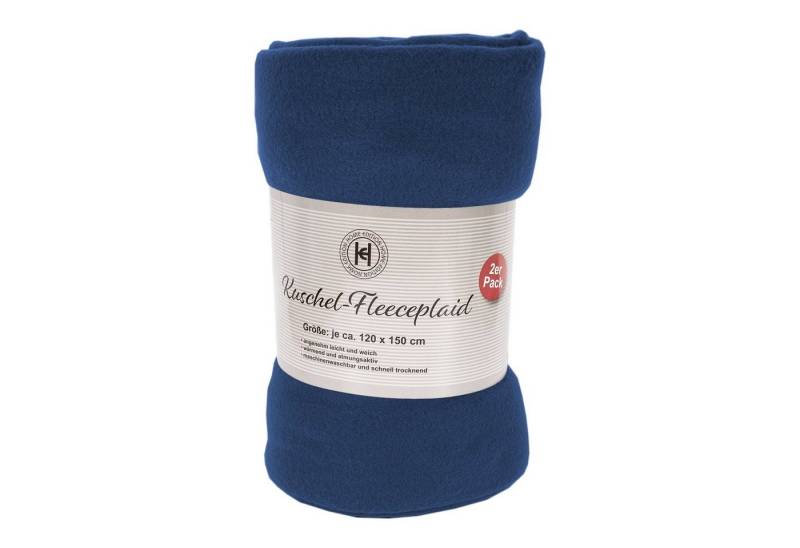 Wolldecke 2er Fleece Wohndecke Kuscheldecke Wolldecke 120x150cm, INDA-Exclusiv von INDA-Exclusiv