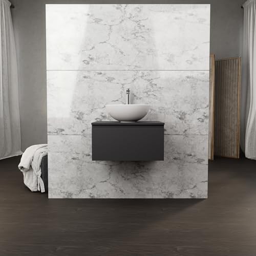 INDA | Badmöbel L.60 mit Aufsatzwaschbecken/Mattschwarz 1 Schublade - Rubin INDA | Badmöbel L.60 mit Aufsatzwaschbecken/Mattschwarz 1 Schublade - Rubin von INDA