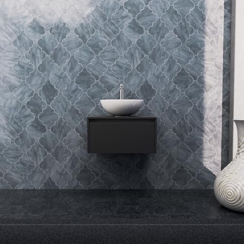 INDA | Badmöbel L.60 mit Aufsatzwaschbecken/Mattschwarz 1 Schublade - Smaragd INDA | Badmöbel L.60 mit Aufsatzwaschbecken/Mattschwarz 1 Schublade - Smaragd von INDA