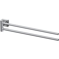 Inda - Handtuchhalter doppelt mit Gelenk Forum Quadra Chrom glänzend L.47 cm Inda - Handtuchhalter doppelt mit Gelenk Forum Quadra Chrom glänzend L.47 cm von INDA
