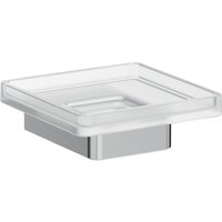 Inda - Indissima Wand-Seifenschale aus gebürstetem Stahl / satiniertem Glas Inda - Indissima Wand-Seifenschale aus gebürstetem Stahl / satiniertem Glas von INDA