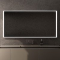 Inda - LED-Spiegel Pirano 160x80cm dimmbar mit weißem Rahmen von INDA