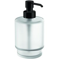 Inda - Mito Seifenspender mit Spender schwarz matt/satiniertes Glas Inda - Mito Seifenspender mit Spender schwarz matt/satiniertes Glas von INDA