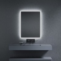 Inda - Spiegel LED Pirano+ 60x80cm schwarz Licht und Intensität dimmbar von INDA