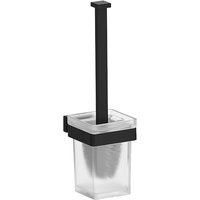 Inda - Wand-Wand-Bürstenhalter Lea schwarz matt/satiniert, schwarz von INDA