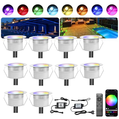 10er bodeneinbaustrahler aussen rgbw, wifi led einbaustrahler außen 12v mini led spot Terrassenbeleuchtung, Wasserdicht IP67, Led einbauleuchten mit Fernbedienung Kompatibel mit Alexa Google Home 10er bodeneinbaustrahler aussen rgbw, wifi led einbaustrahler außen 12v mini led spot Terrassenbeleuchtung, Wasserdicht IP67, Led einbauleuchten mit Fernbedienung Kompatibel mit Alexa Google Home von INDARUN