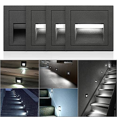 INDARUN 3 W LED-Wandleuchte, kaltweiß, IP65, wasserdicht, Treppenlicht, Aluminium, Dekoration Außenbeleuchtung für Innen von INDARUN