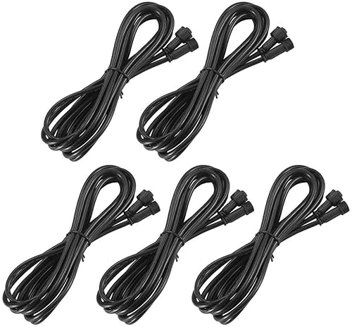 INDARUN 5pcs 2 PIN 1M Verlängerungskabel für Warmweiß Terrassenbeleuchtung,Extender für Kabel für Warmweiß LED Bodeneinbauleuchten,IP67 wasserdicht von INDARUN