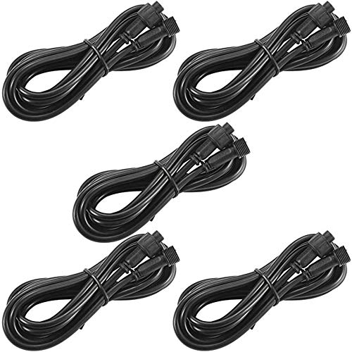 5pcs 2 PIN 2M Verlängerungskabel für Warmweiß Terrassenbeleuchtung,Extender für Kabel für Warmweiß LED Bodeneinbauleuchten,IP67 wasserdicht von INDARUN