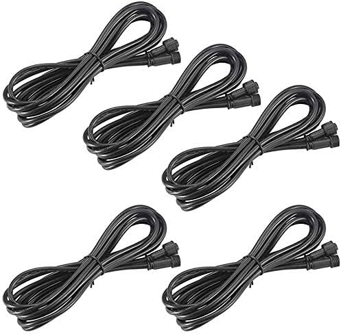 INDARUN/GEYUEYA 4 PIN 2M Verlängerungskabel für RGB Terrassenbeleuchtung,Extender für Kabel für LED Bodeneinbauleuchten,IP67 wasserdicht-5pack von INDARUN