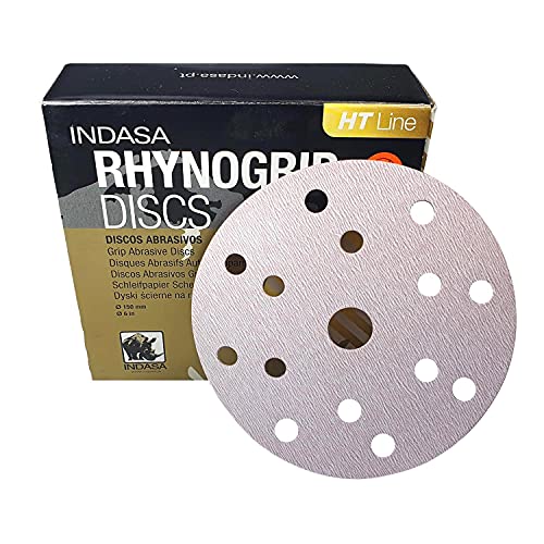 150mm 15H INDASA HT-LINE Schleifscheiben mit Klett diverse Körnungen zur Auswahl (50 Schleifscheiben in P800) von INDASA