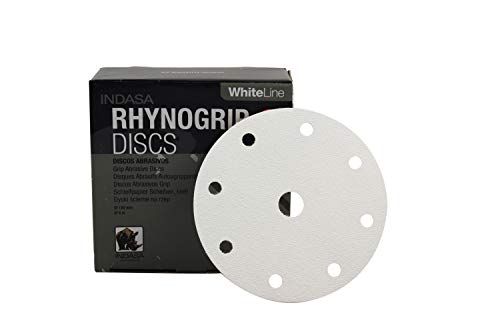 50 Stück Exzenter Schleifscheiben 9-Loch Ø 150 mm - WHITE LINE - Korn 320 - Schleifscheiben 150 Klett - 50 Stk. Schleifpapier Wabrasive - Geeignet für den Exzenterschleifer - Schleifmittel resistent gegen Zusetzen 50 Stück Exzenter Schleifscheiben 9-Loch Ø 150 mm - WHITE LINE - Korn 320 - Schleifscheiben 150 Klett - 50 Stk. Schleifpapier Wabrasive - Geeignet für den Exzenterschleifer - Schleifmittel resistent gegen Zusetzen von INDASA