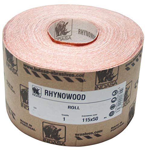 50m x 115mm INDASA Schleifrolle RHYNOWOOD diverse Körnungen zur Auswahl (P120) von INDASA