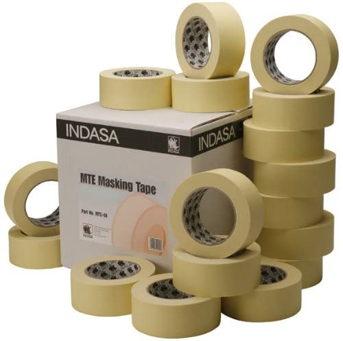 INDASA 48 Rollen 18mm MTE 80°C Abdeckband Malerkrepp Abklebeband Kreppband von INDASA