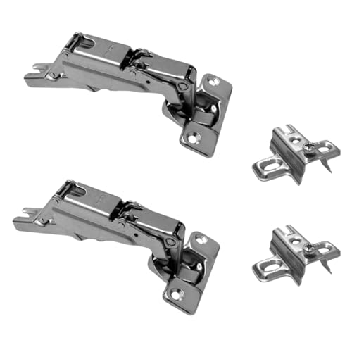 Paar Scharniere für Möbel Abtropfgestell Öffnung 165° Tasse 35 mm mit Slide-On-Fassungen inklusive - Made in Spain, einfache Montage für einen breiten und bequemen Zugang von INDAUX