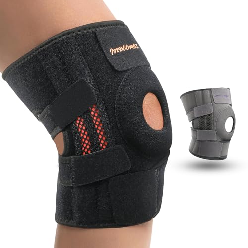 INDEEMAX Kniebandage für Männer Damen 4-fach Verstellbares Bandage Knie Offener Patella Kniebandage Arthrose Knieschmerzen, Arthritis, Meniskusverletzungen & Läuferknie - Schwarz INDEEMAX Kniebandage für Männer Damen 4-fach Verstellbares Bandage Knie Offener Patella Kniebandage Arthrose Knieschmerzen, Arthritis, Meniskusverletzungen & Läuferknie - Schwarz von INDEEMAX