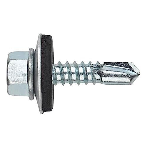 Index Fixing Systems din-7504-k + arvul – Pack von 40 Schrauben autotaladrantes Sechskantschraube mit Unterlegscheibe (Beschichtung, verzinkt, 6,3 x 38 mm, P16) von INDEX A PERFECT FIXING