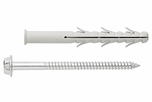 Index tc6e10200 Queue Nylon Sechs Flügel + Schraube Gewinde Holz Sechskantschraube 10 x 200 von INDEX A PERFECT FIXING