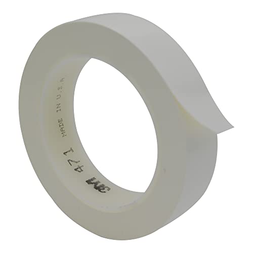 3M 471 Vinyl Fineline Linierband Konturenband Abklebebänder Warnband Malerkrepp Zierlinienband, Spur- und Sicherheitsmarkierung, Farbmarkierung, Bodenmarkierung (24 mm x 33 meter, white) von INDIAN STORE 24