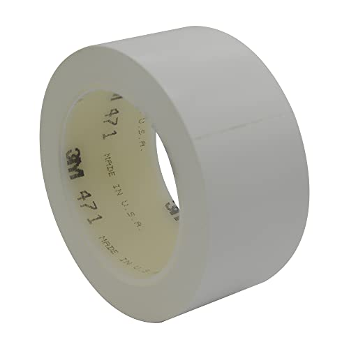 3M 471 Vinyl Fineline Linierband Konturenband Klebeband Warnband Malerkrepp Zierlinienband, Spur- und Sicherheitsmarkierung, Farbmarkierung, Bodenmarkierung (50 mm x 33 meter, white) von INDIAN STORE 24