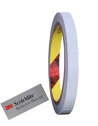 3M 610C Reflektorband Reflektorfolie reflektierendes Klebeband Sicherheitswarnband Wasserdicht Reflexfolie (Silver, 20mm x 10meter) von INDIAN STORE 24