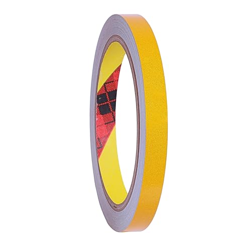 3M 610C Reflektorband Reflektorfolie reflektierendes Klebeband Sicherheitswarnband Wasserdicht Reflexfolie (Yellow, 20mm x 10meter) von INDIAN STORE 24