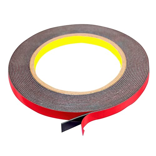 3M PT1100 viskoelastisches Acrylat Plus Schaumklebeband doppelseitiges Profi-Klebeband Schwarz Metall und lackierte Oberflächen Extra starke Band (7.5 mm x 5 meter) von INDIAN STORE 24