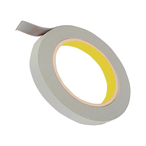 INDIAN STORE 24 hergestellt mit 3 M RP45P viskoelastisches Acrylat Schaumklebeband doppelseitiges Profi-Klebeband Schwarz Metall und lackierte Oberflächen Extra starke Band (12mm x 1meter) von INDIAN STORE 24