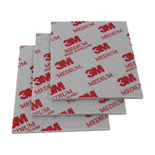 3M Soft Pads, 3 Stück, Schleifschwamm, Schleifpad, Schleifen und Polieren, Nass- oder Trockenschliff, Schaumstoff-Pads, waschbar und wiederverwendbar (Medium) von INDIAN STORE 24