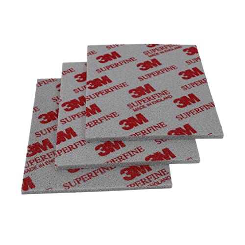 3M Soft Pads, 3 Stück, Schleifschwamm, Schleifpad, Schleifen und Polieren, Nass- oder Trockenschliff, Schaumstoff-Pads, waschbar und wiederverwendbar (Superfine) von INDIAN STORE 24