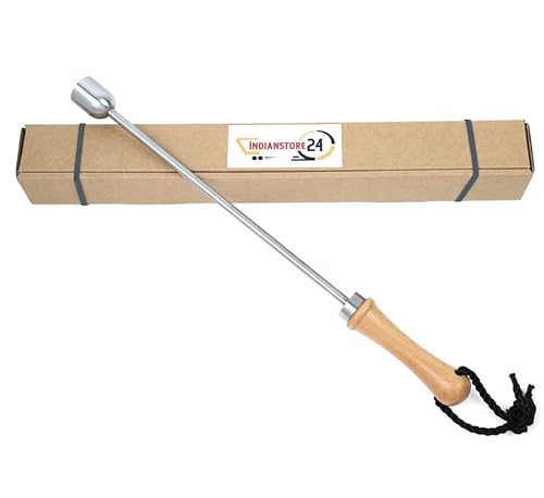 INDIAN STORE 24 Bierstachel Beerspike Beer Caranelizer Bierkaramellisator Bierwärmer Echte Holz Griff, rostfreiem Edelstahlkugel (oval Shape) INDIAN STORE 24 Bierstachel Beerspike Beer Caranelizer Bierkaramellisator Bierwärmer Echte Holz Griff, rostfreiem Edelstahlkugel (oval Shape) von INDIAN STORE 24