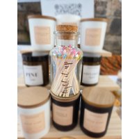 Bunte Streichhölzer Im Glas Korkdeckel Gläschen Zubehör Für Kerzen Geschenkidee Dekorativ Bundle Geschenkset Box Geburtstag Beste Freundin von INDIGOFOXCandles