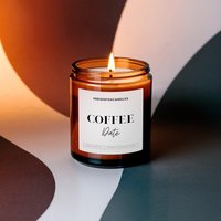 Coffee Date Sojawachs Duftkerze Im Glas Holzdocht Handmade Espresso Latte Geschenk Einweihung Geburtstag Muttertag Freundin Kaffee Liebhaber von INDIGOFOXCandles