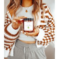 Green Apple Duftkerze Im Glas Sojawachs Holzdocht Geburtstagsgeschenk Weihnachtsgeschenk Beste Freundin Cozy Herbst Fruchtig Apfel von INDIGOFOXCandles