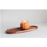 Kürbis Herbst Holzdocht Sojawachs Duftkerze Im Glas Vegan Pumpkin Pie Spice Caramel Knister Kamin Kerze Geschenk Halloween Deko von INDIGOFOXCandles