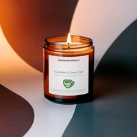 stardew Valley Caroline's Green Tea Duftkerze Im Glas Mit Deckel Handmade Vegan Sojawachs Kerzengeschenk Cozy Herbst Gamer Candle von INDIGOFOXCandles