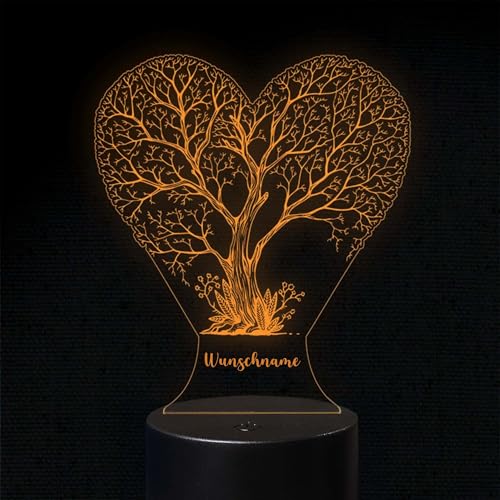 INDIGOS UG - LED Lampe personalisiert - Nachttischlampe - personalisierte Lampe mit Wunschname - Baum des Lebens - Hologramm - Illusion, Geschenk - Wunschtext - Weihnachten Geburtstag INDIGOS UG - LED Lampe personalisiert - Nachttischlampe - personalisierte Lampe mit Wunschname - Baum des Lebens - Hologramm - Illusion, Geschenk - Wunschtext - Weihnachten Geburtstag von INDIGOS UG