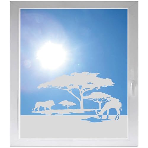 INDIGOS UG - Afrika - ab 800x500 mm - Glasdekorfolie Silber fein satiniert - Blickdicht - Folie Duschkabine - Bad - Fensterfolie - selbstklebend - Dusche Sichtschutzfolie - individuelle Breite - matt INDIGOS UG - Afrika - ab 800x500 mm - Glasdekorfolie Silber fein satiniert - Blickdicht - Folie Duschkabine - Bad - Fensterfolie - selbstklebend - Dusche Sichtschutzfolie - individuelle Breite - matt von INDIGOS UG