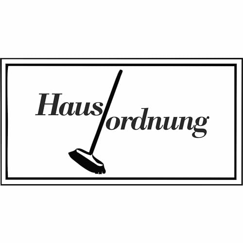 INDIGOS UG - Aluverbundplatte Schild 3mm - Hinweisschild für Gewerbe und Privat Hausordnung - 15 cm x 10,00 cm - Warnung - Sicherheit - Hotel, Firma, Haus von INDIGOS UG